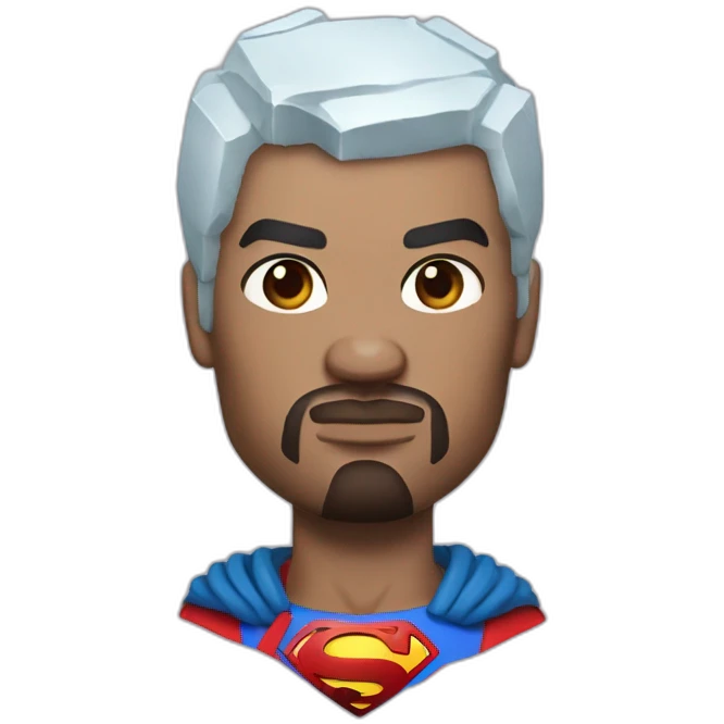 Russian superman with ice cube on the head emoji