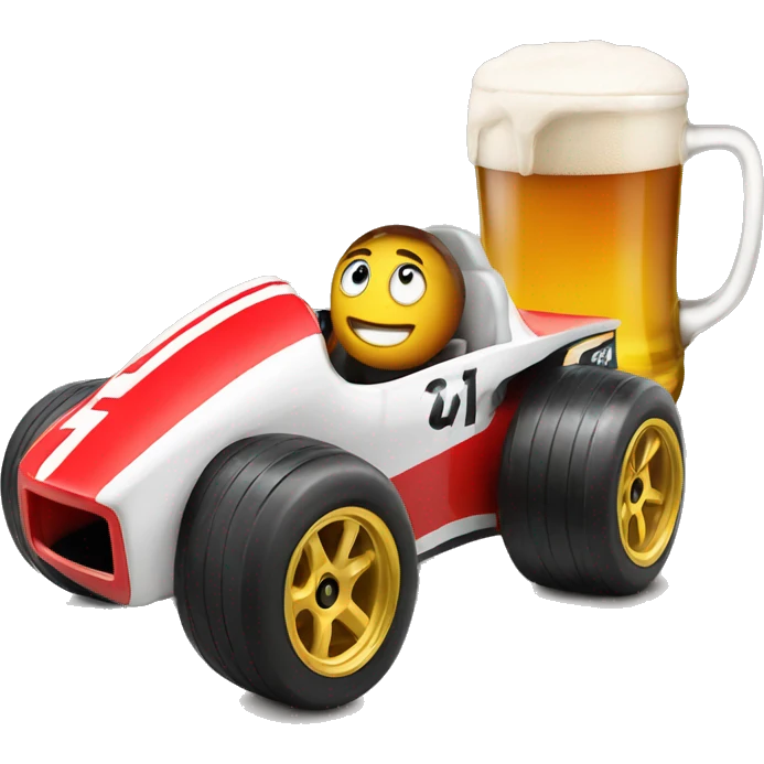 Race car beer  emoji