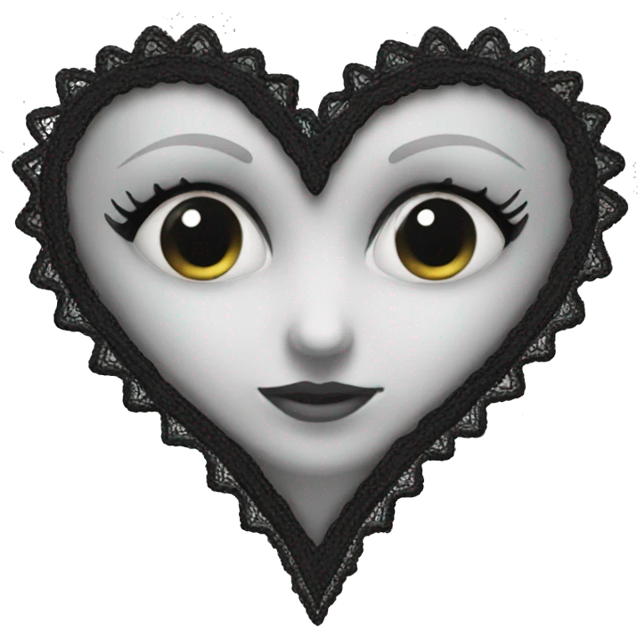Black lace heart emoji