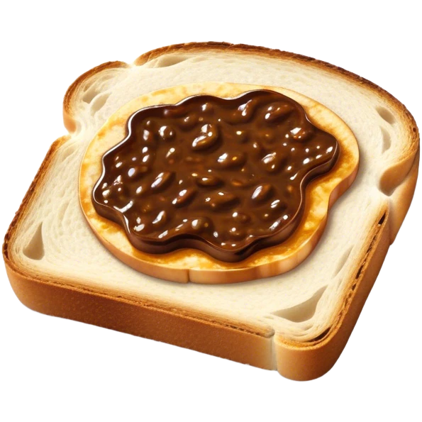 Vegemite on Toast Cinematic Realistic Vegemite on Toast Dish Emoji, depicted as a toasted slice of bread generously spread with Vegemite, rendered with warm textures and crisp details that capture its uniquely Australian flavor. emoji