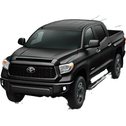 Black toyota tundra racing on highway emoji