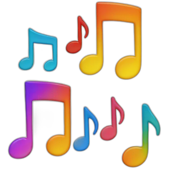 colorful music notes emoji