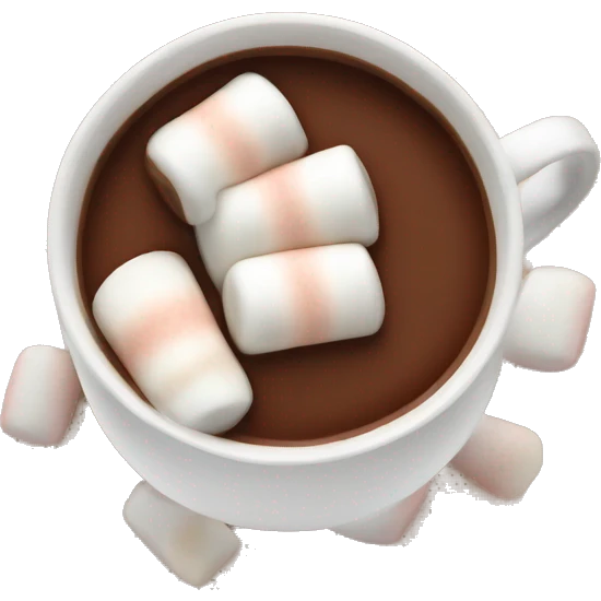 Hot chocolate with marshmallows  emoji