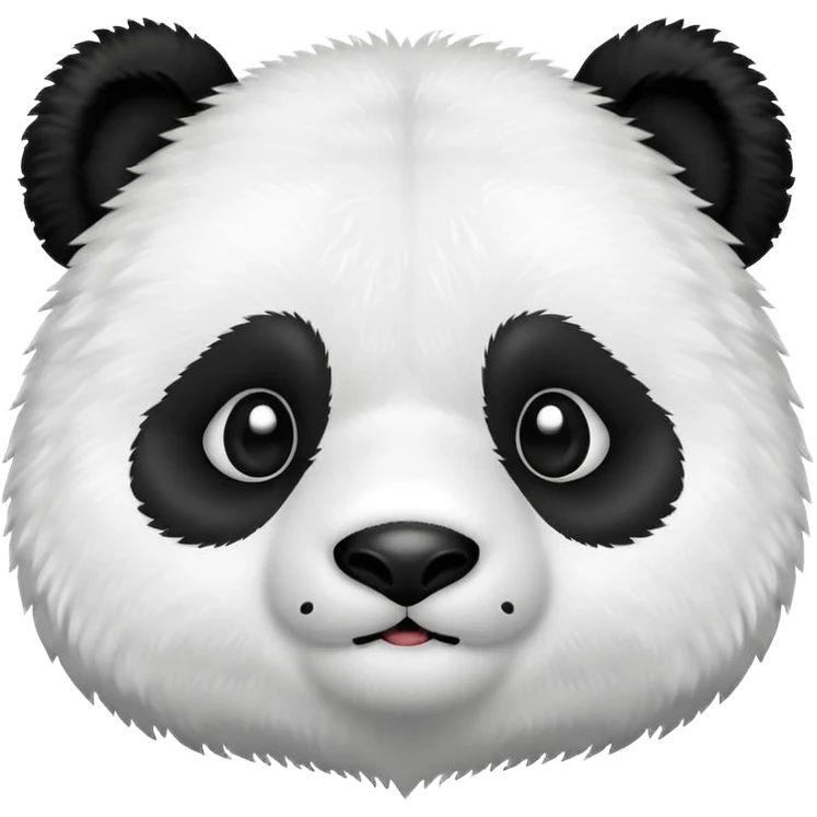 A cute panda emoji splitting in half emoji