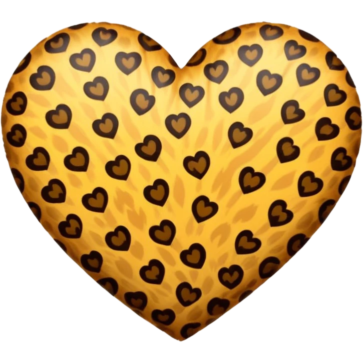 Furry leopard print heart emoji