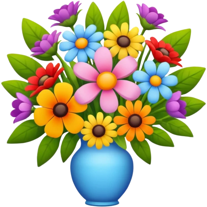 a bouquet of mixed flowers emoji