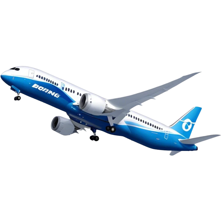 Boeing 787 Dreamliner - Boeing (Model Year: 2022) (Iconic colour: White with blue) emoji