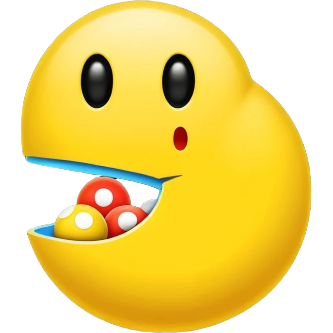 PAC man eating dots emoji
