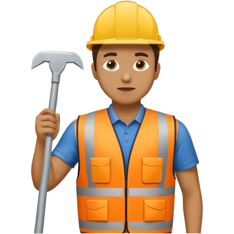 Waste Management, safety vest, trash picker emoji