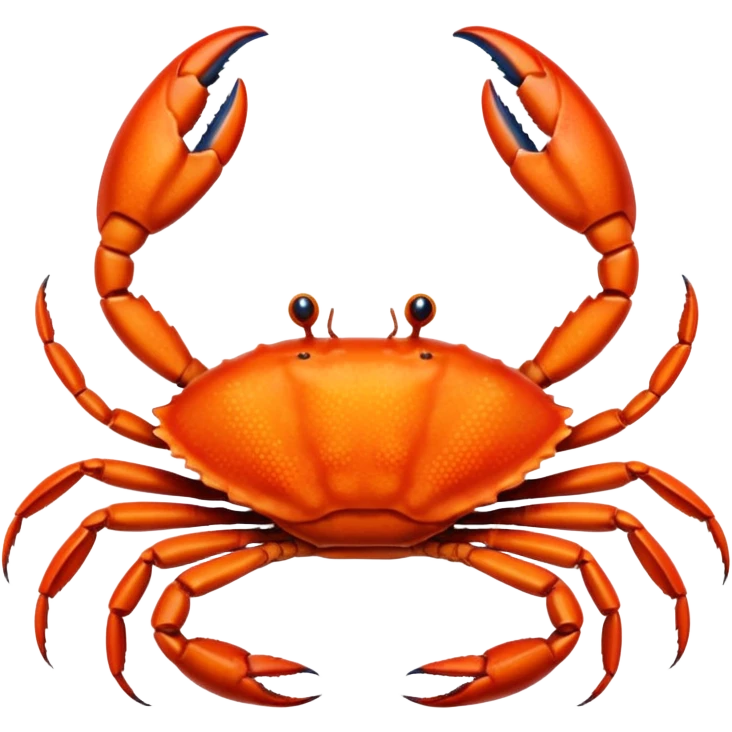a single crab claw, simple, clear emoji