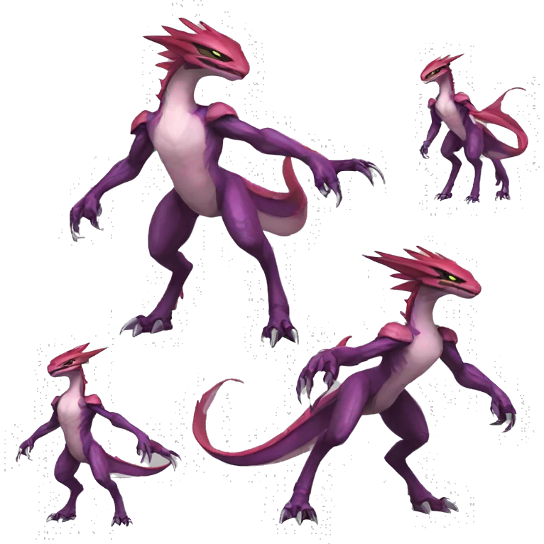 genji-genesect-raptor-dragonkin-scalie-sona-Fakémon-hybrid full body emoji
