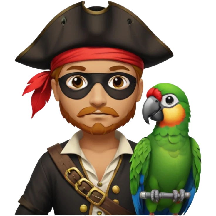 pirate and parrot emoji