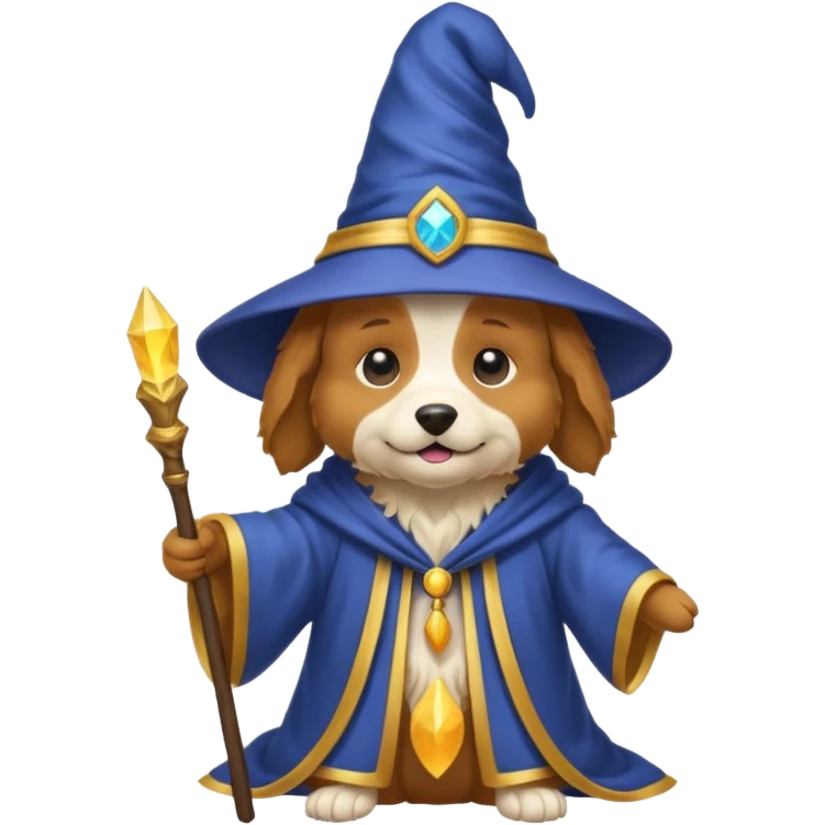 Dog wizard emoji