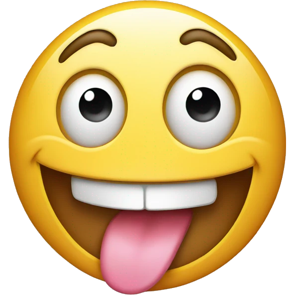 happy face with tongue  emoji