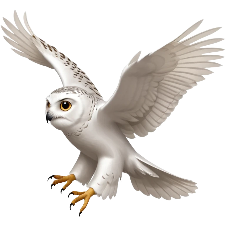snowy owl in flight emoji