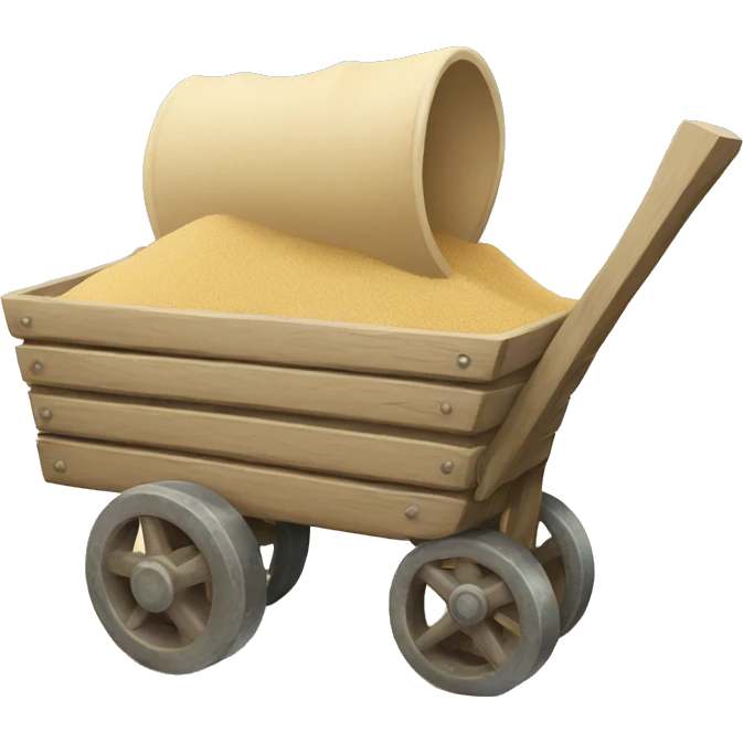 Sand abandoned cart  emoji