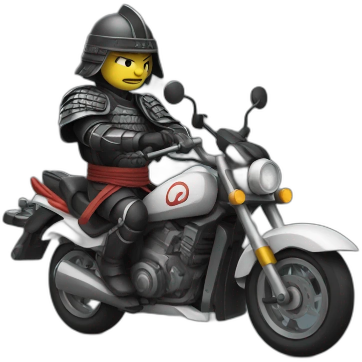 Samurai riding a motorbike emoji