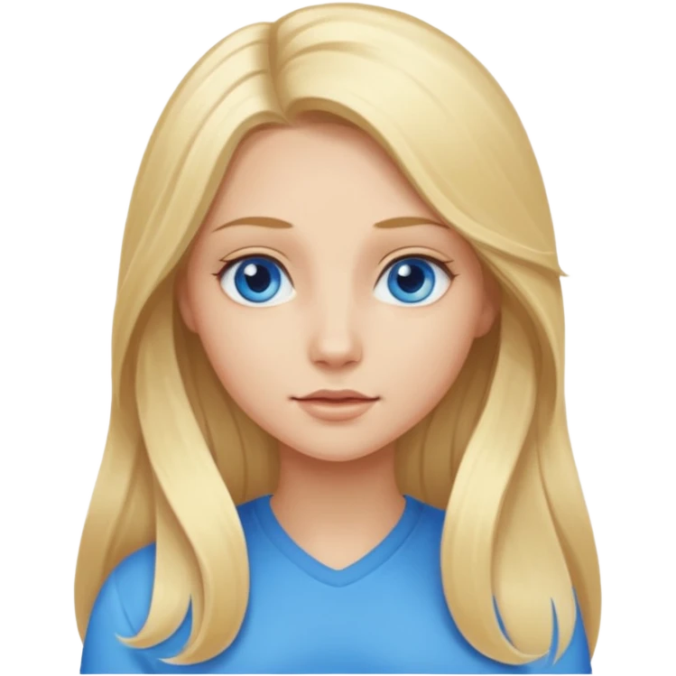 Girl long flowing blonde hair  emoji