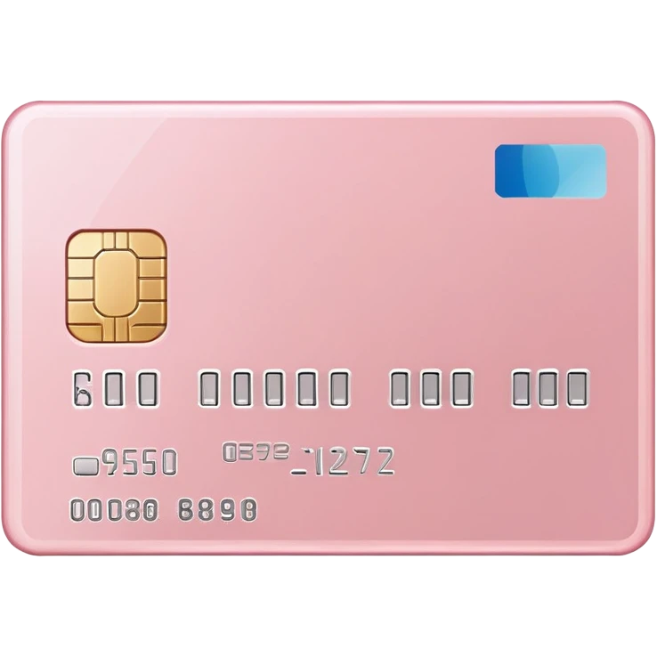 aesthetic pale pink bank card facing forward emoji