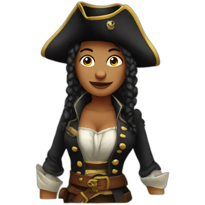 pirate women drunk emoji