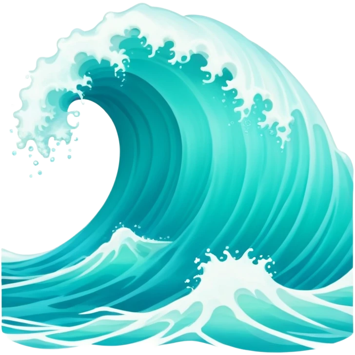 Ocean wave with Ukrainian text "Хвиля" emoji