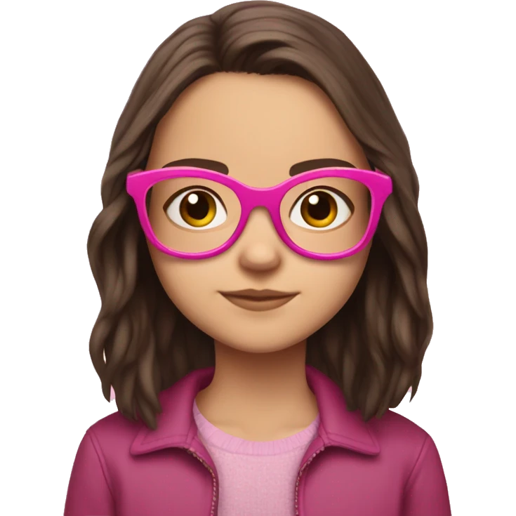  Dafne Keen emoji wears pink glasses emoji