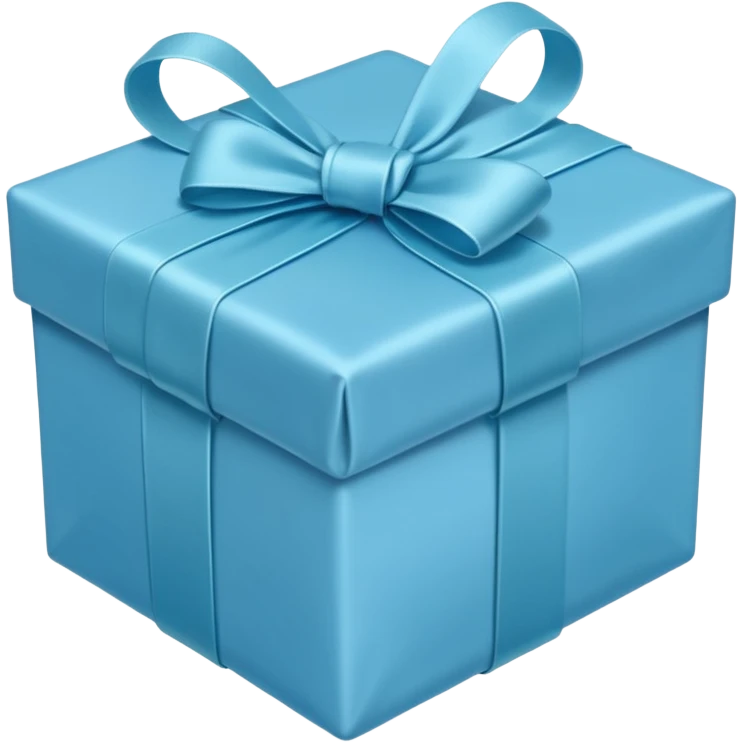 light blue Christmas gift emoji