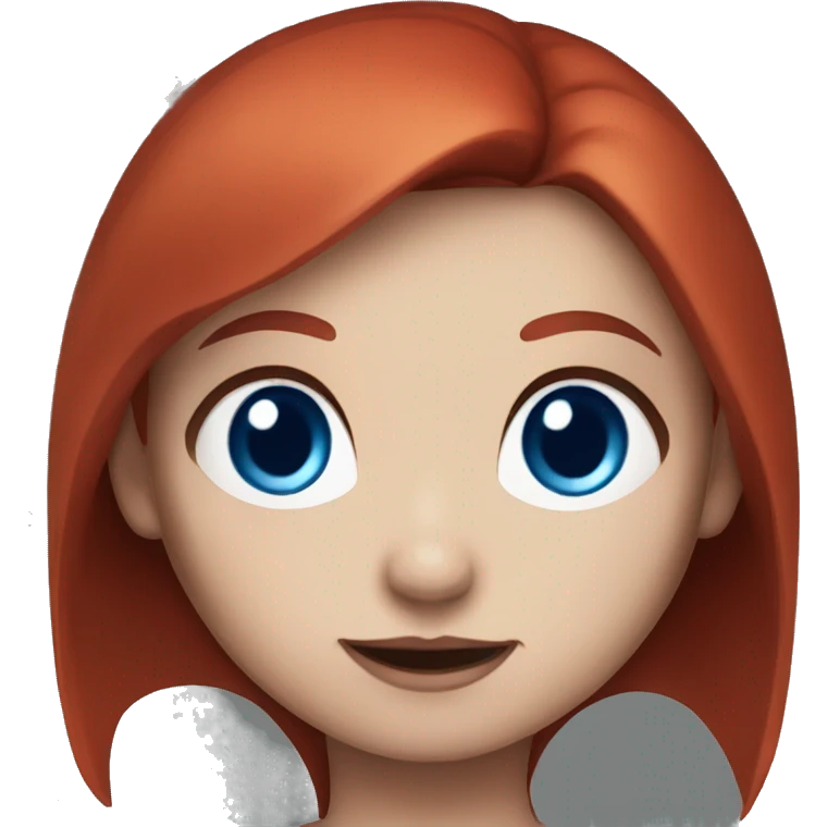 vampire girl with straight red hair and blue eyes, fair skin emoji