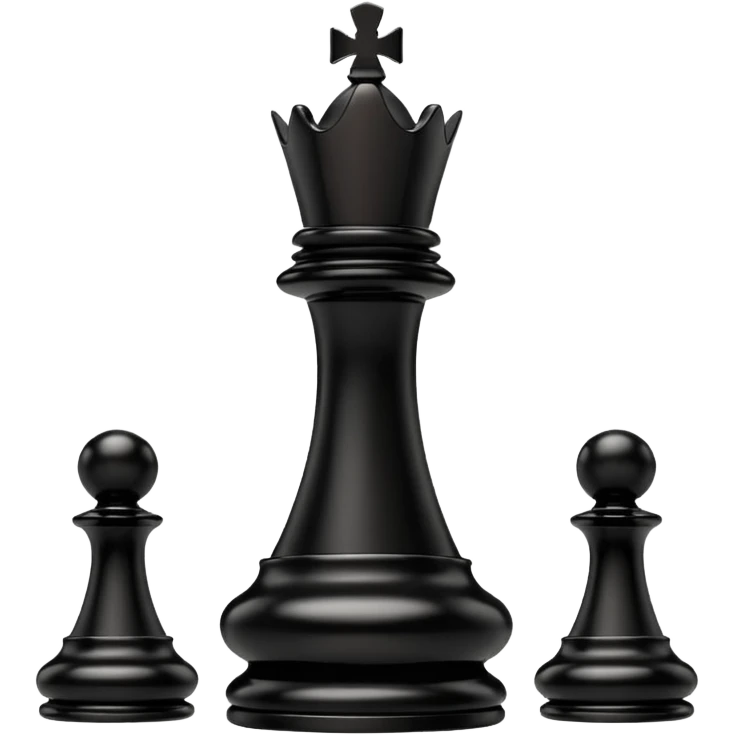 black chess pieces, queen piece emoji