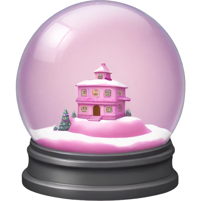 Pink snow globe emoji