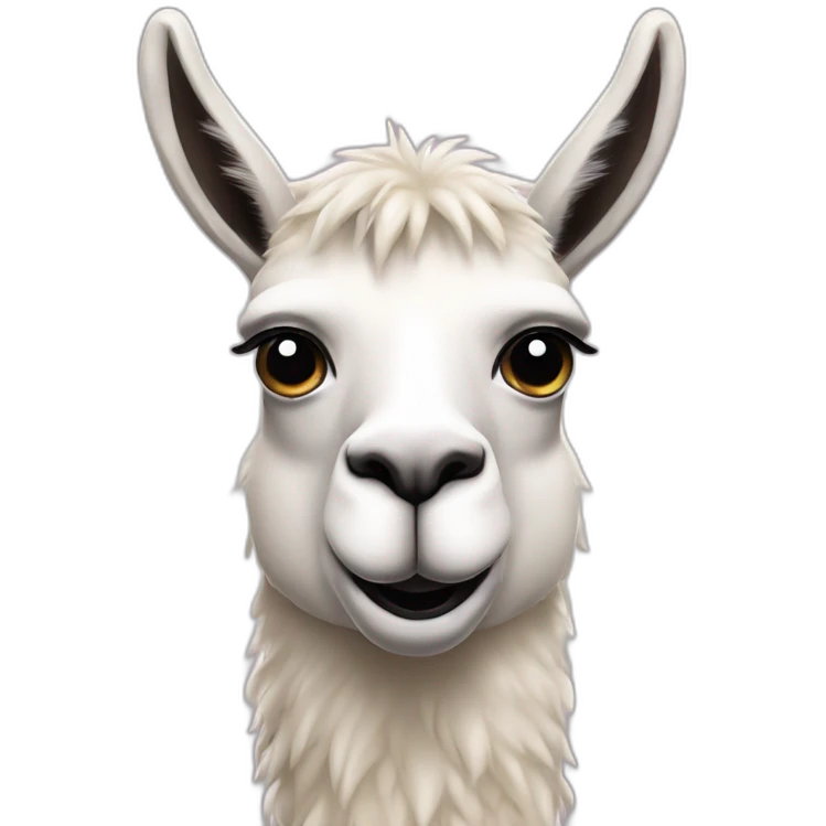 Una llama con una cremallera en la boca  emoji