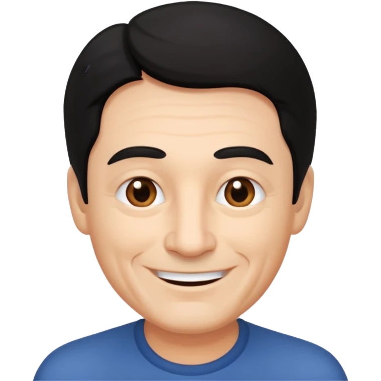 older man with dark black hair emoji