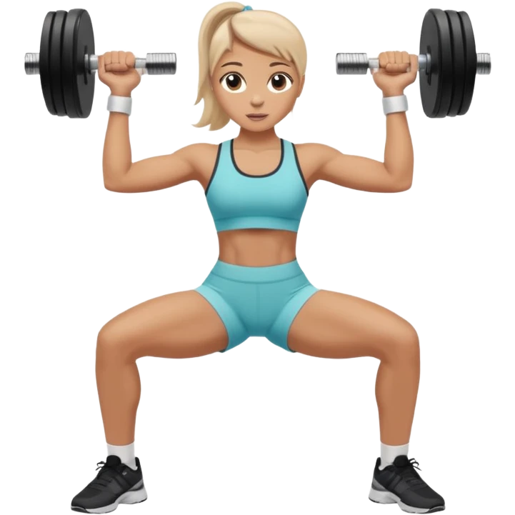 fit person wearing clothes lifting dumbbells,sideways photo emoji