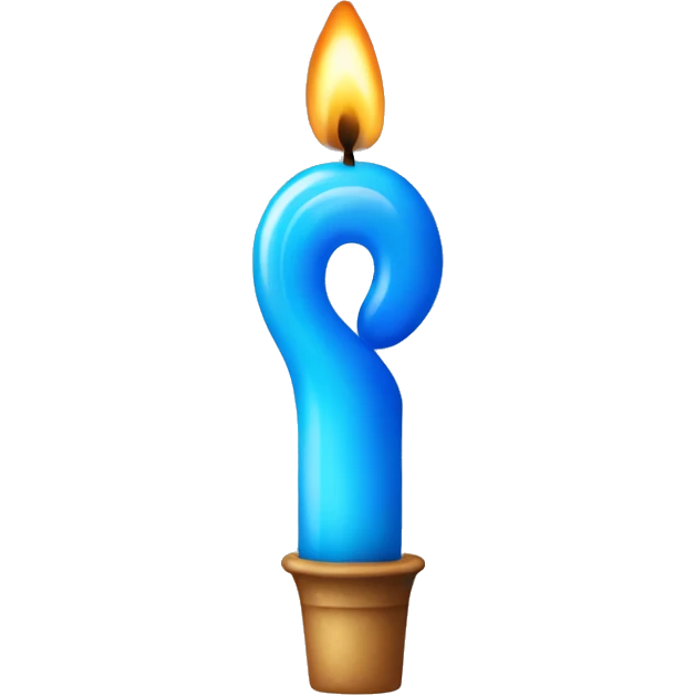 Blue candle emoji