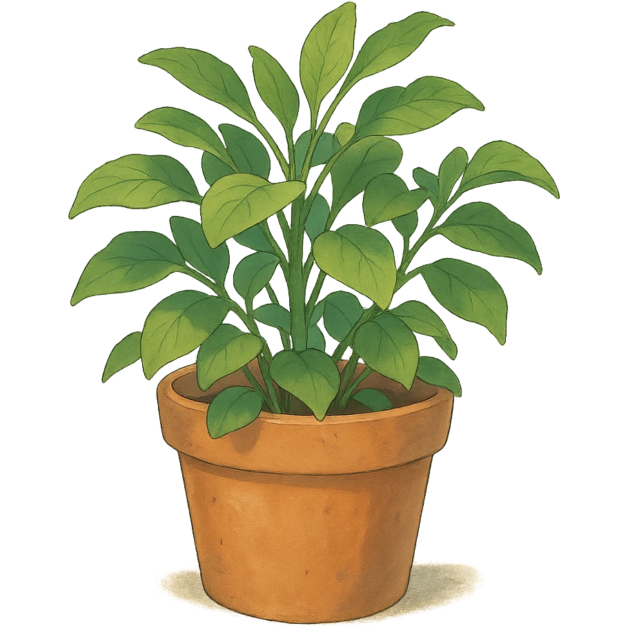 potted plant ghibli style emoji