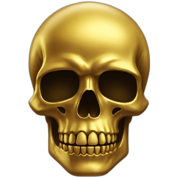 Golden skull emoji