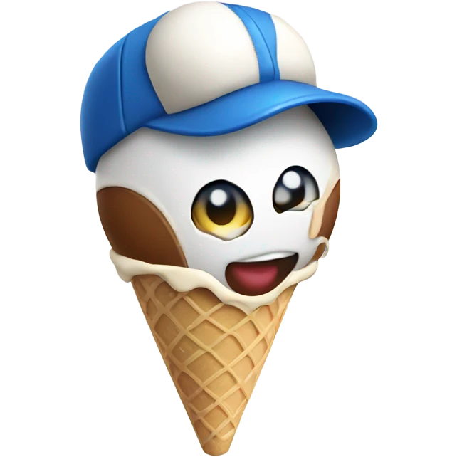 Baseball holding ice cream emoji