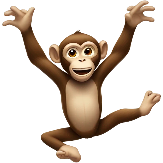 Monkey doing a backflip emoji