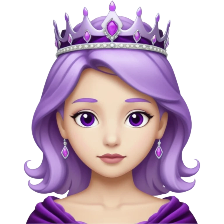 Purple shadow rose with silver tiara emoji