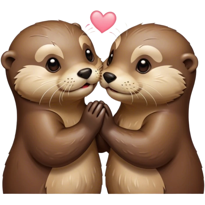 Kissing otters  emoji