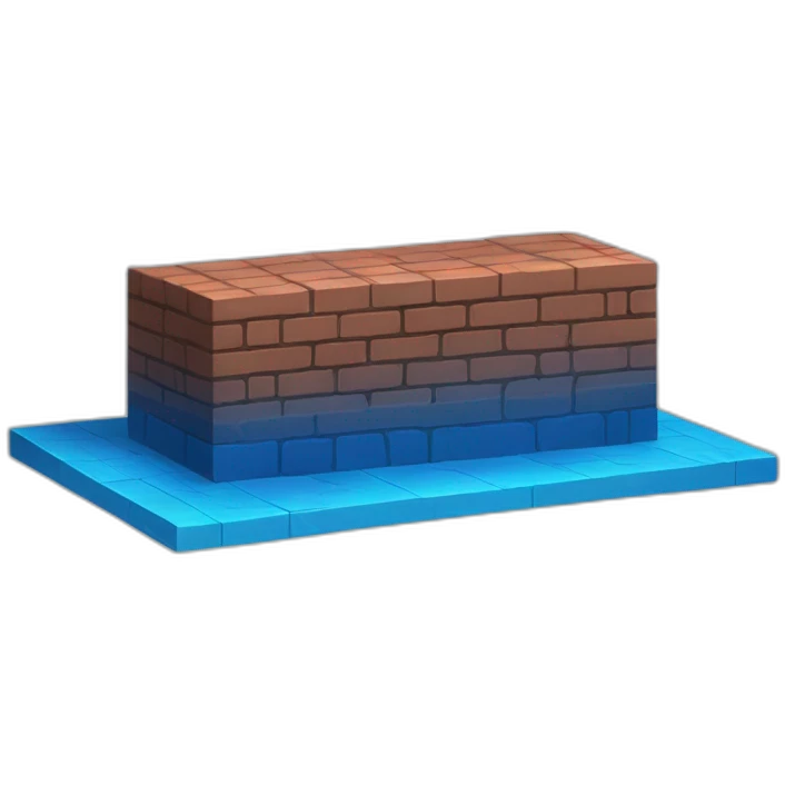 blue cave brick rectangle 2D emoji