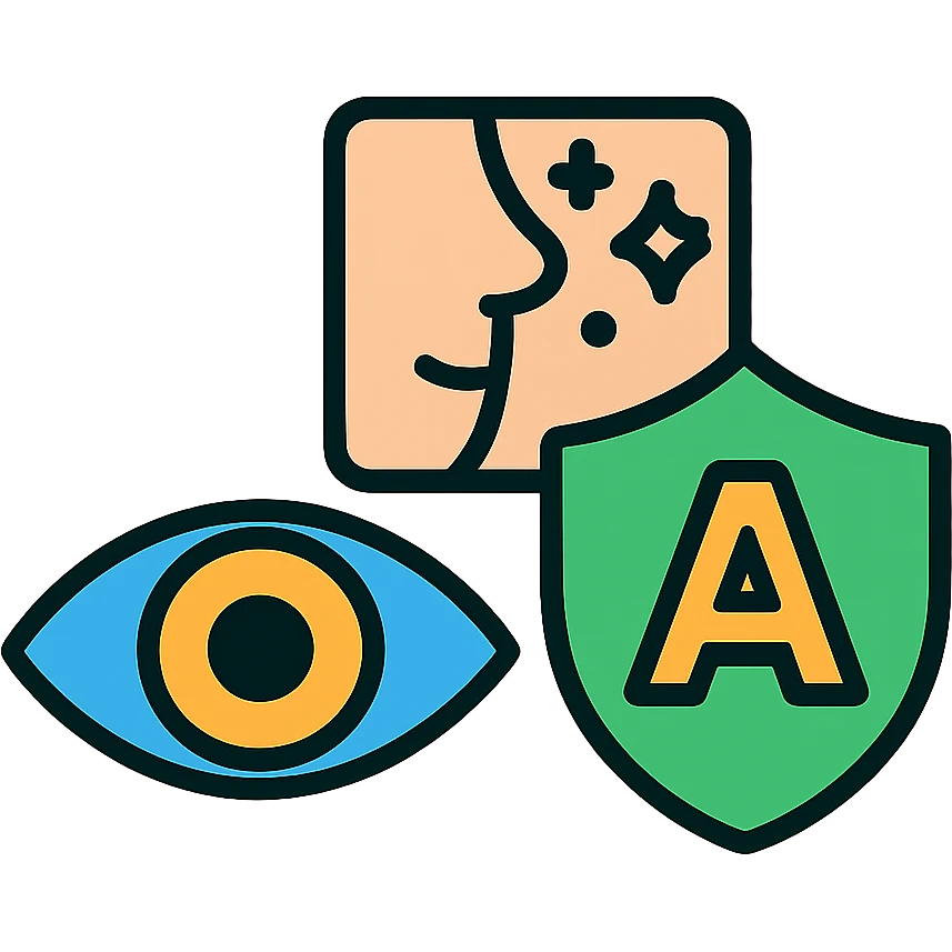 Vitamin A benefits: healthy eye, regenerating skin, and immune system shield emoji