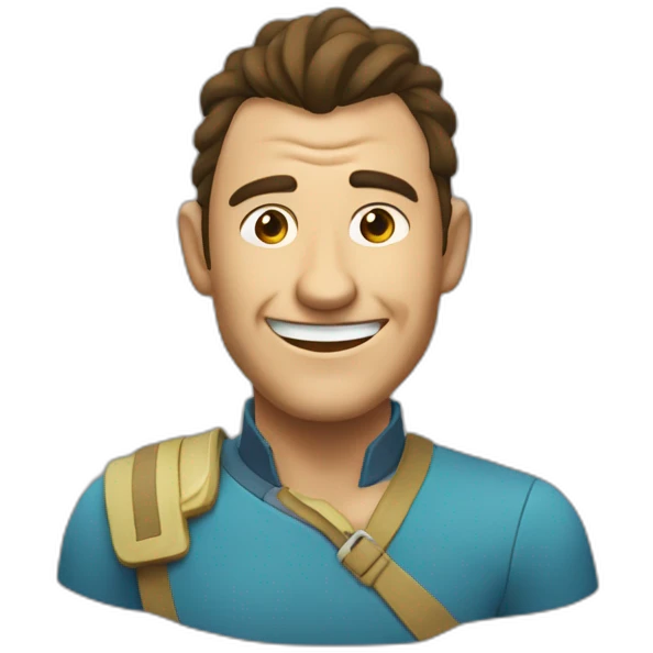 Personaje de avatar riendo a carcajadas emoji