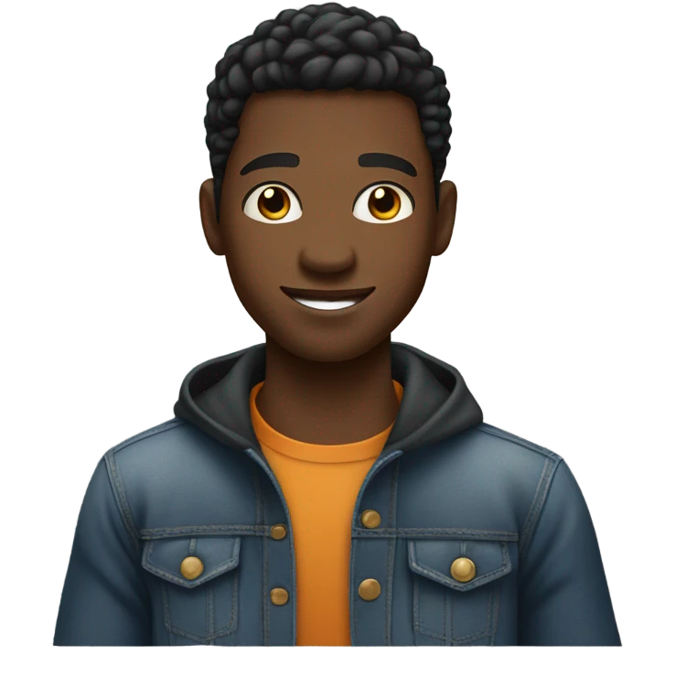 young sassy black man emoji