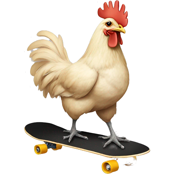 Chicken on a skateboard  emoji