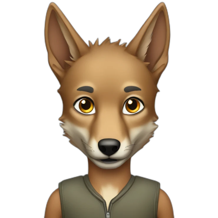 Jackal as mature male emoji
