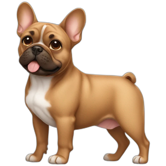 Brown French bulldog  emoji