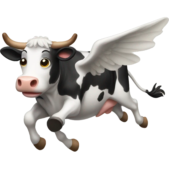 Flying cow emoji