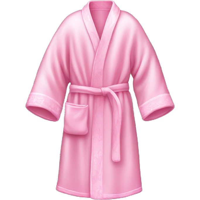 Light pink silk slippers and robe emoji