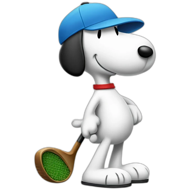 snoopy golfing emoji
